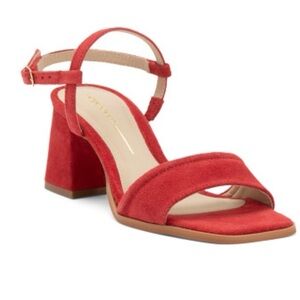 INTENTIONALLY BLANK Red Suede Heels